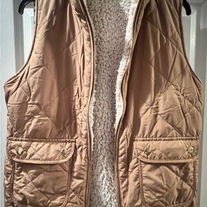 Love Tree Cream Sherpa Lined Vest